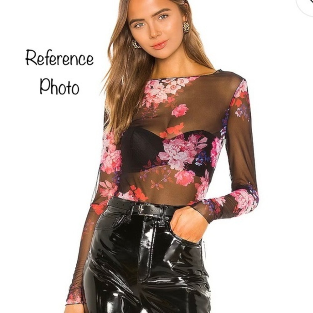 TMG New York Sheer Mesh Printed Top
